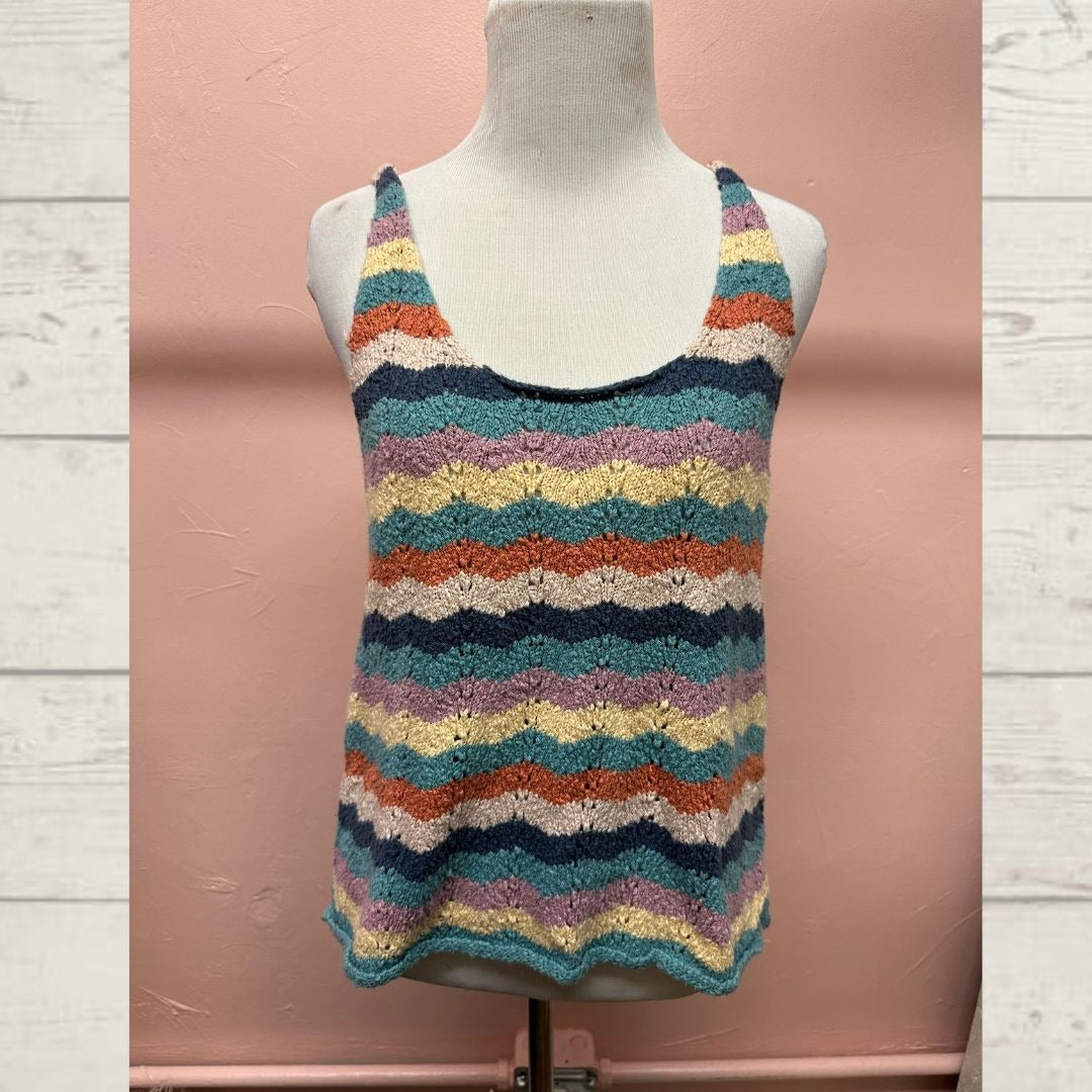 Aerie Crochet Chevron Tank Top