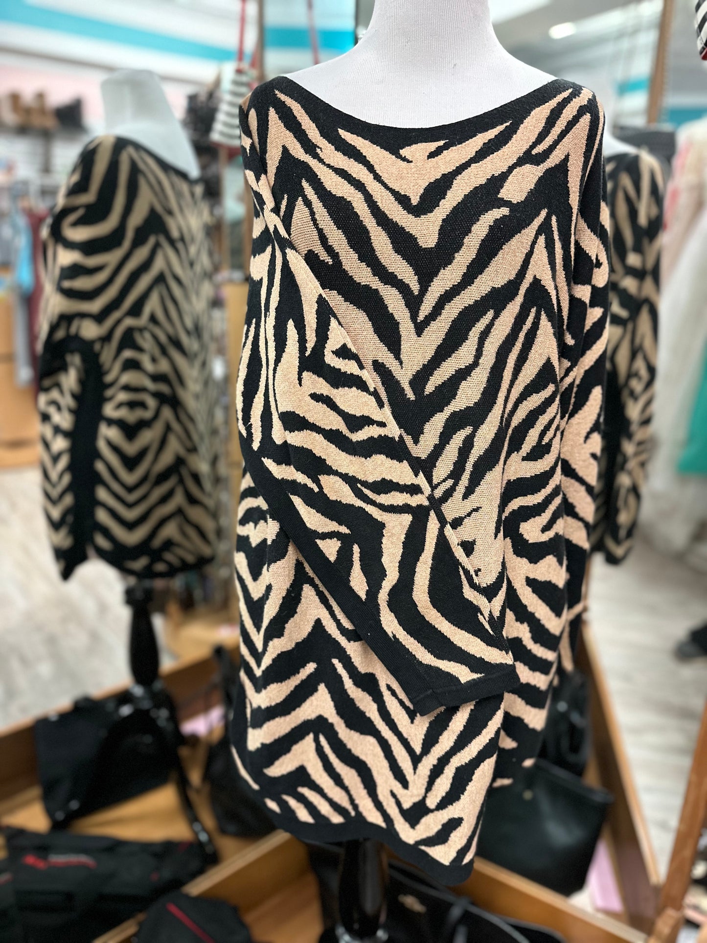 Cabi Zebra Dazzle Sweater in M