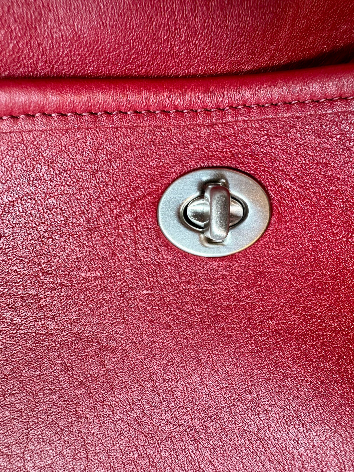Vintage Coach Companion Flap Crossbody Bag Red Leather EUC Authentic 1990s Clean