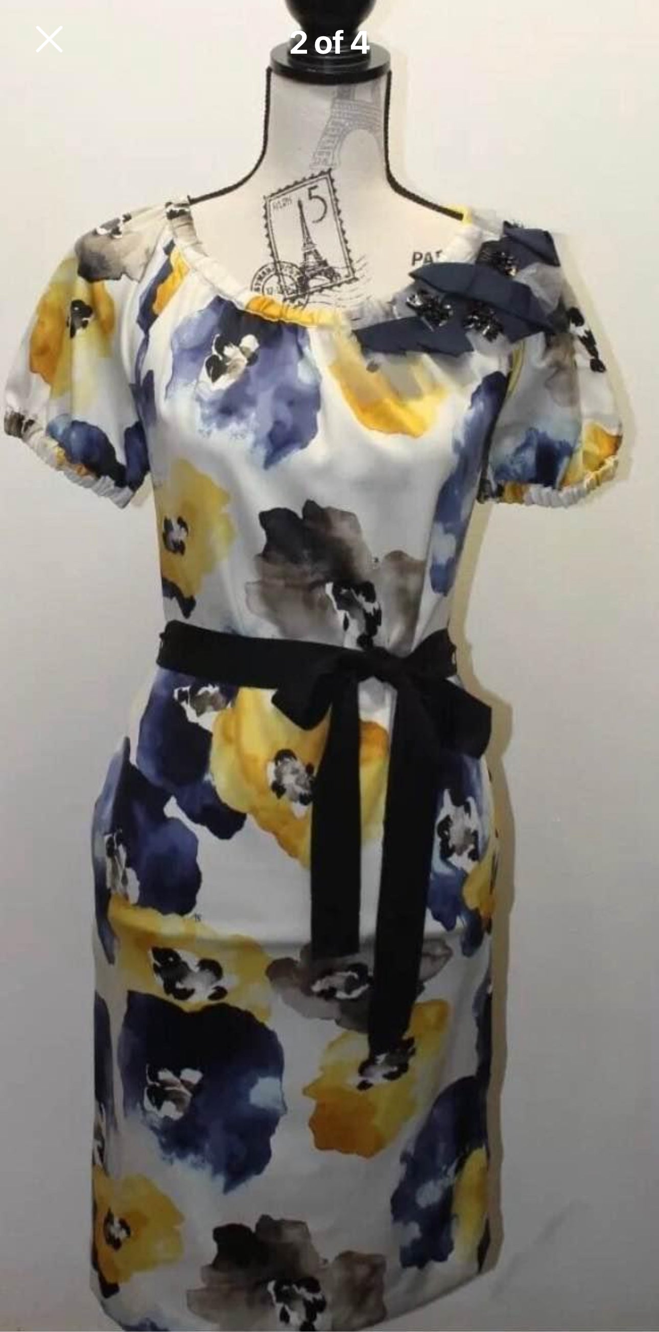 Simply Vera By Vera Wang, Floral Dress. Petite, Small.