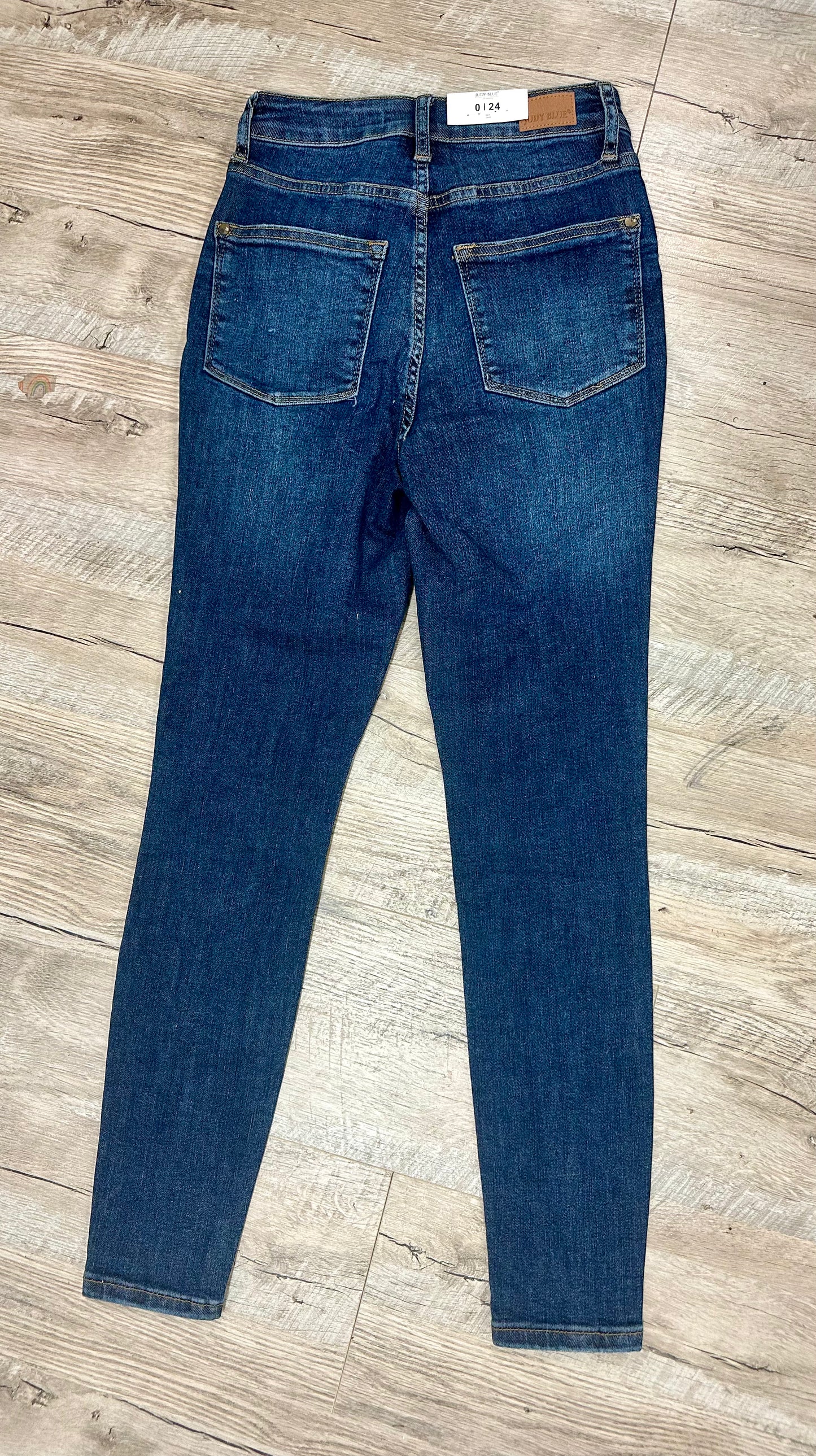 NWT Judy Blue Jeans Womens Size 0 Blue Denim High Rise Tummy Control Top Skinny