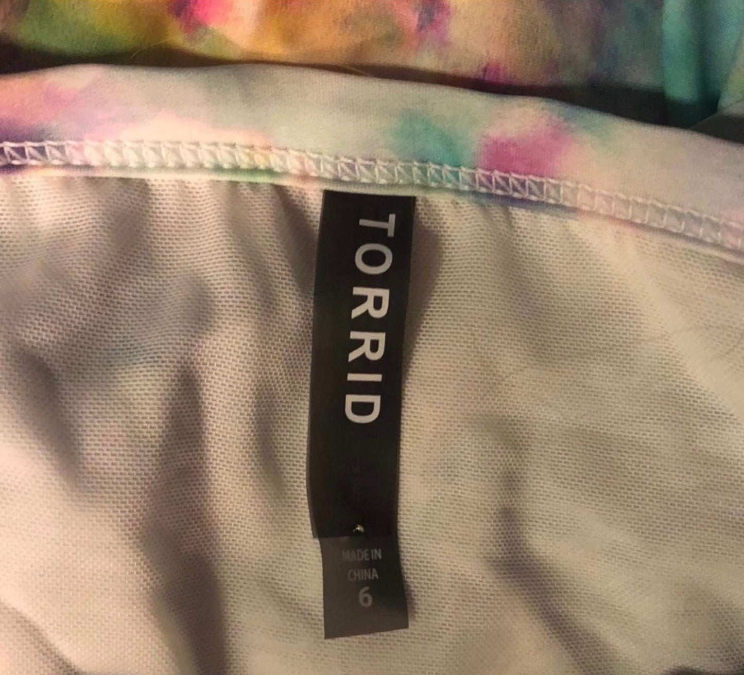 Torrid Watercolor One Piece Ruffled Swim Suit & Matching Ruched Skirt. Size 6