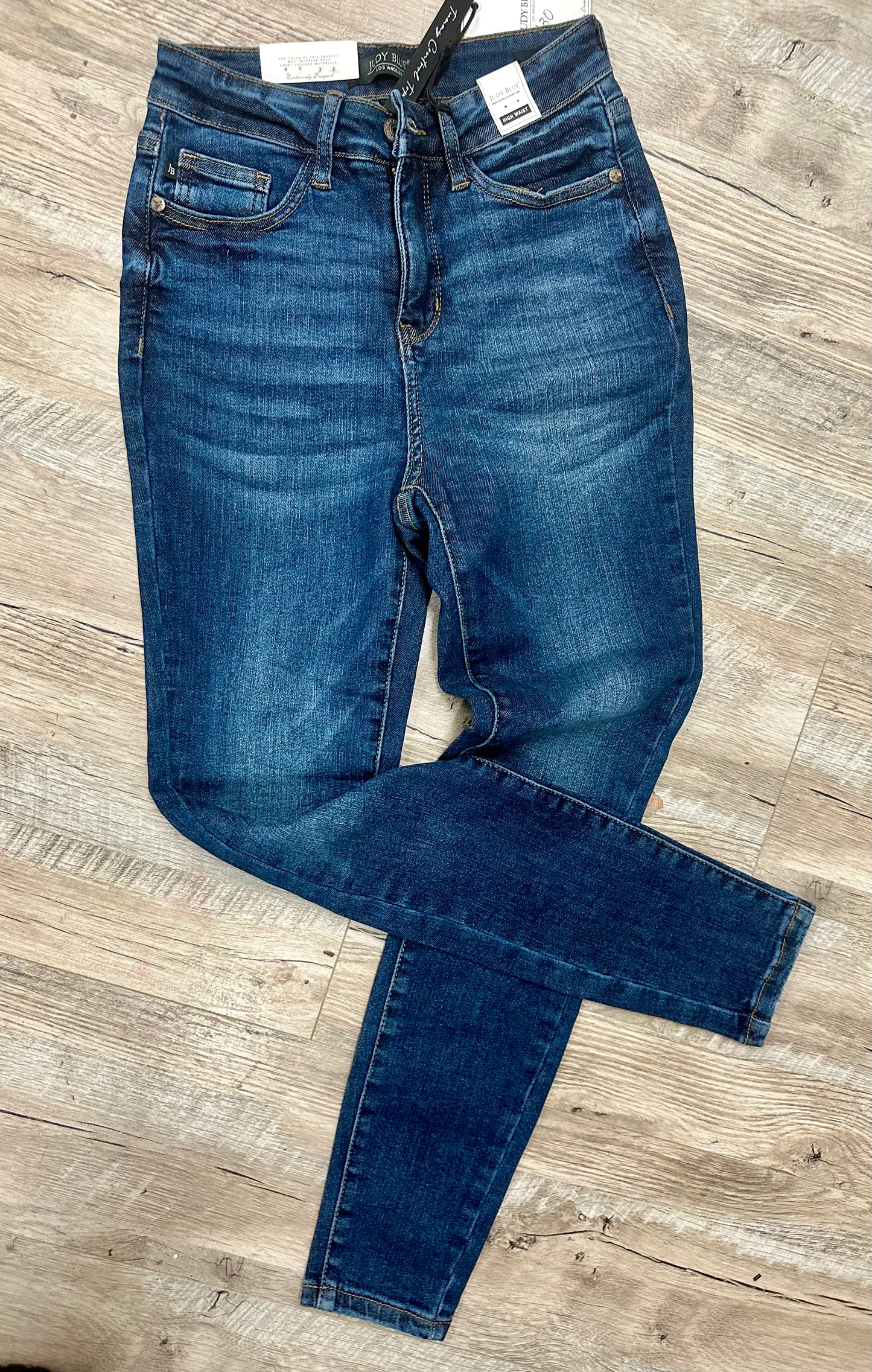 NWT Judy Blue Jeans Womens Size 0 Blue Denim High Rise Tummy Control Top Skinny