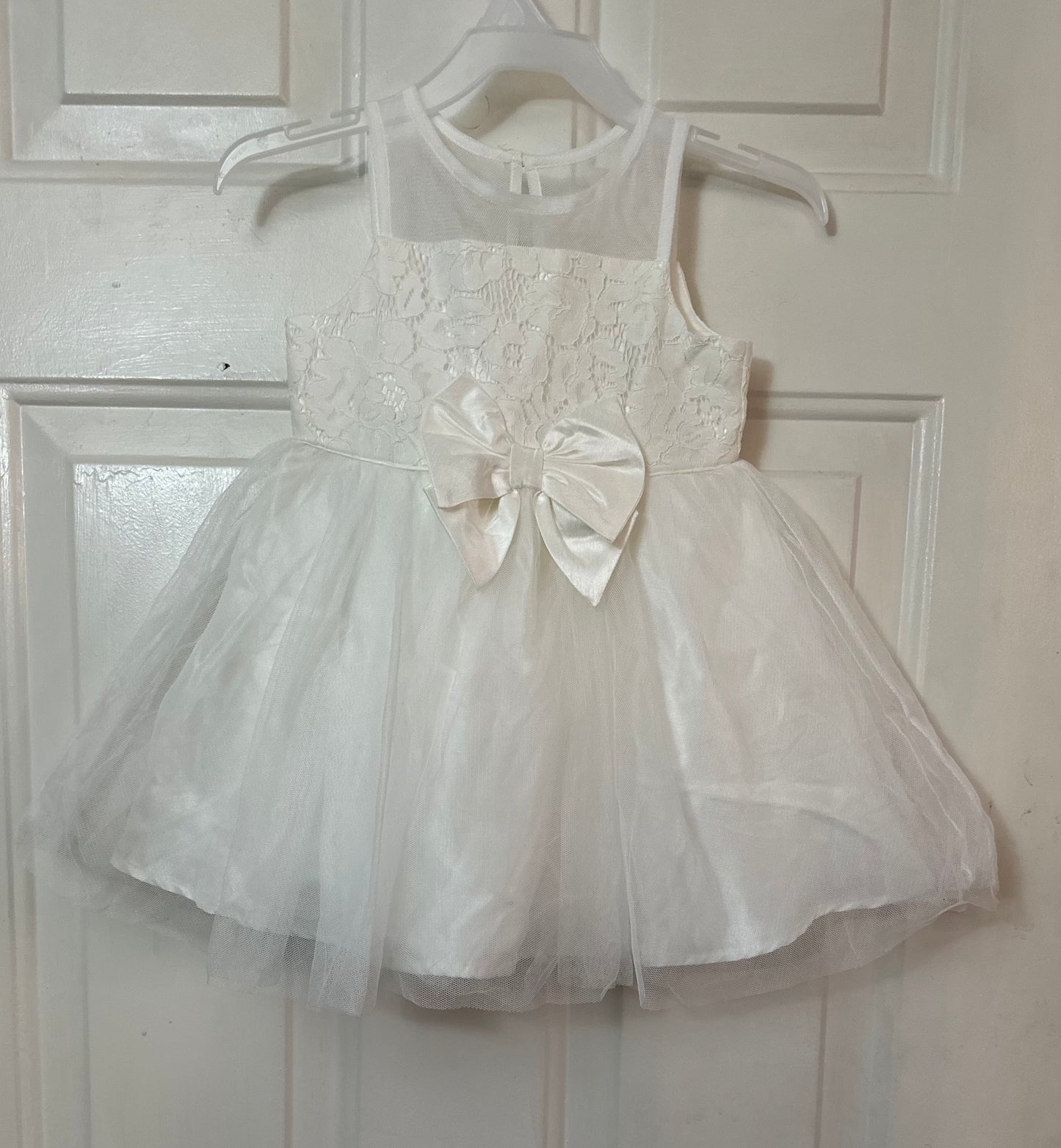 NWT Zenzi Lace White Tulle Flower Girl Fancy Dress BOW Size 2T