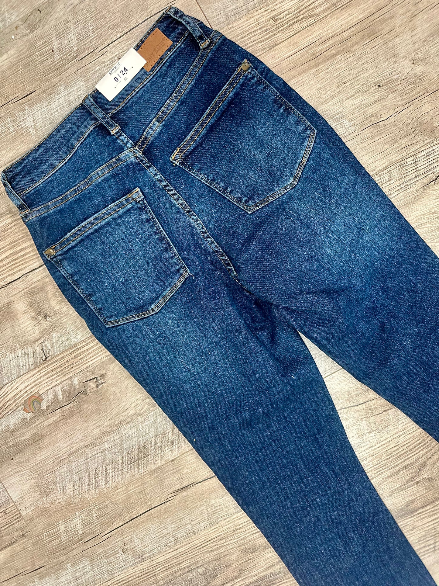 NWT Judy Blue Jeans Womens Size 0 Blue Denim High Rise Tummy Control Top Skinny