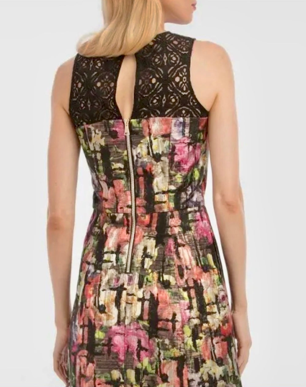 Nicole Miller Womens Embellished Abstract Print Sleeveless Sheath Dress Size 10