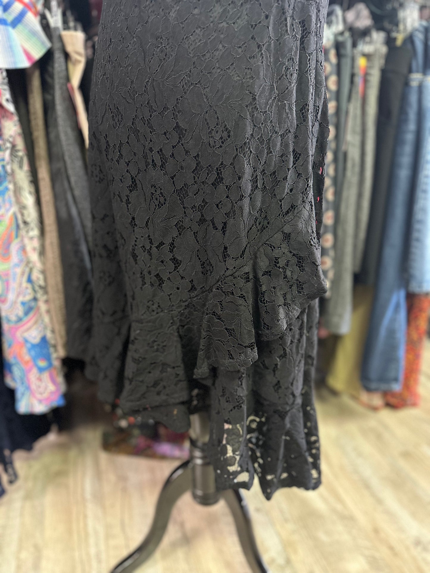 Issac Mizrahi Black Lace Dress in S