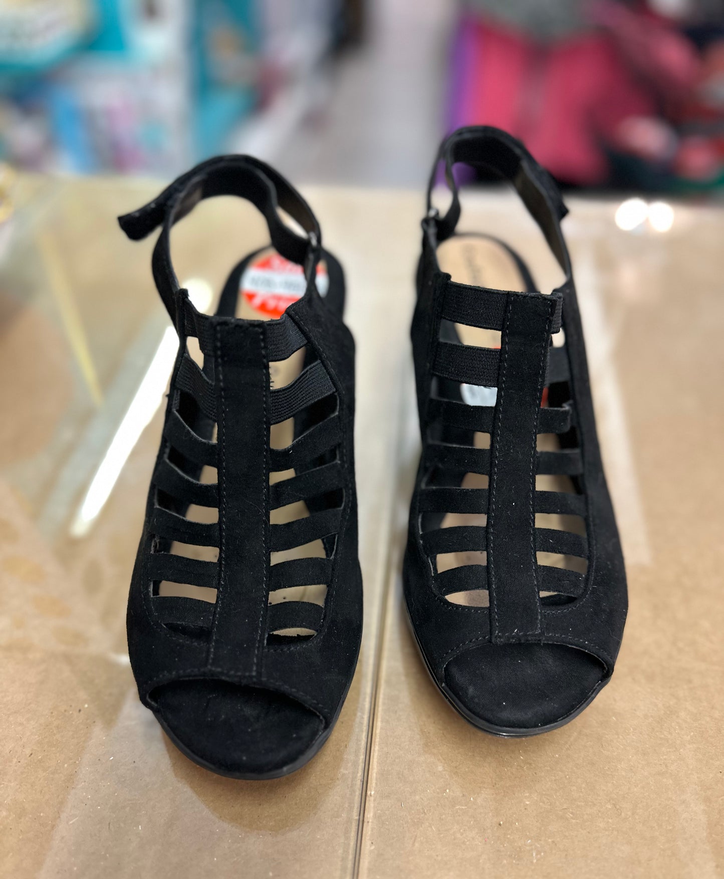 Croft & Barrow Shay Ortholite eco black high Heels Shoes women's size 7.5 ~EUC