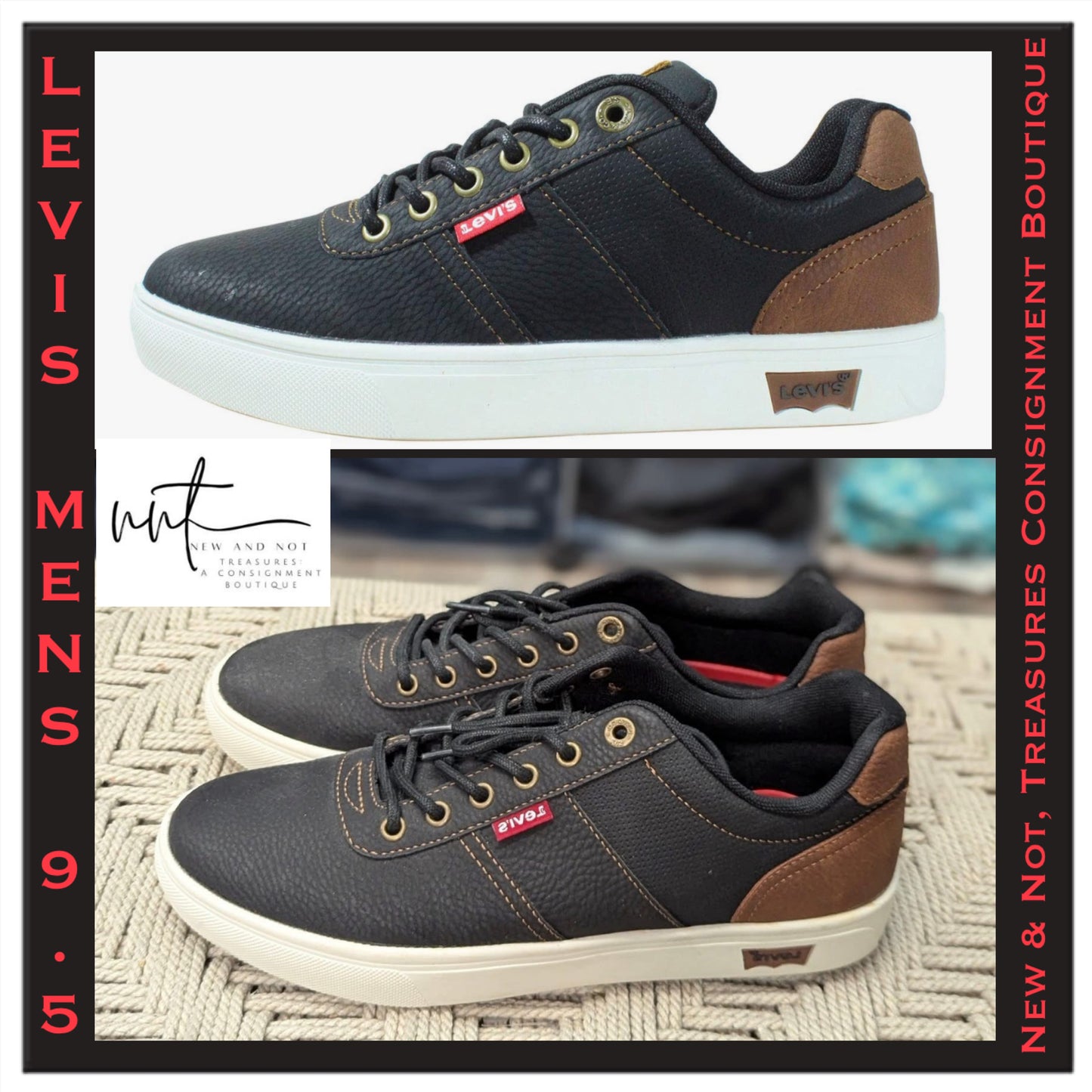 LEVIS Men's Size 9.5 Casual Sneakers EUC