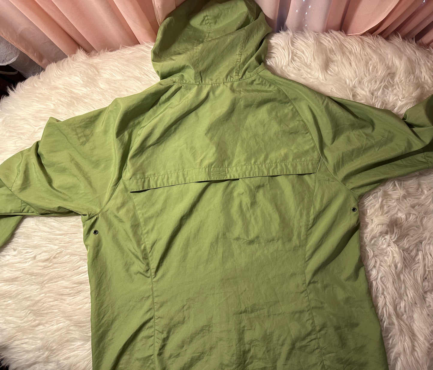 Eddie Bauer Sport Lightweight Hooded Windbreaker Jacket Green Women’s Large