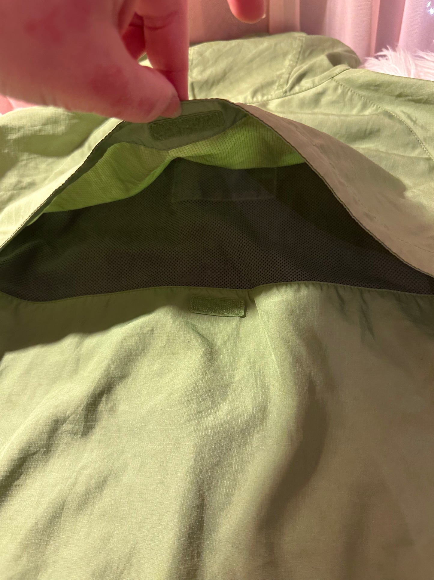 Eddie Bauer Sport Lightweight Hooded Windbreaker Jacket Green Women’s Large