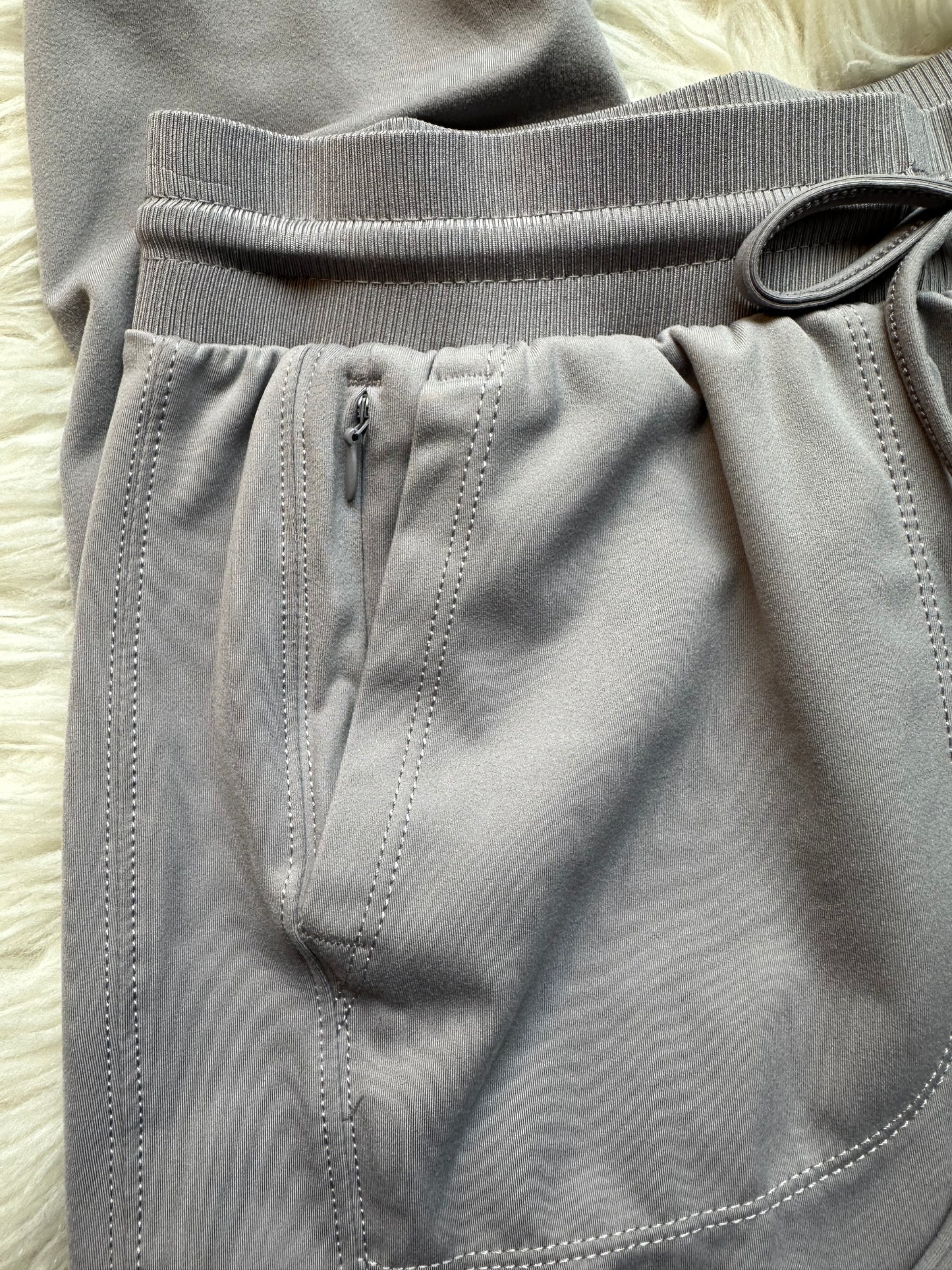 Rachel Zoe Relaxed Fit Versatile Wear Gray Stretch Drawstring Jogger Pant S NWOT