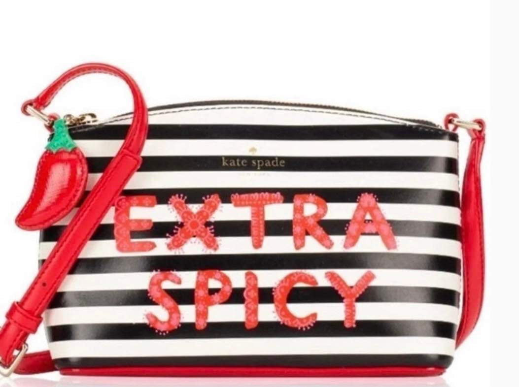 NWT $249 Authentic KATE SPADE Extra Spicy Millie Crossbody Black Red