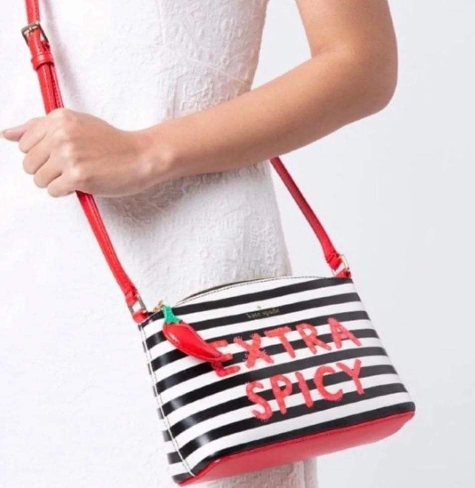 NWT  $249 Authentic KATE SPADE Extra Spicy Millie Crossbody Black Red