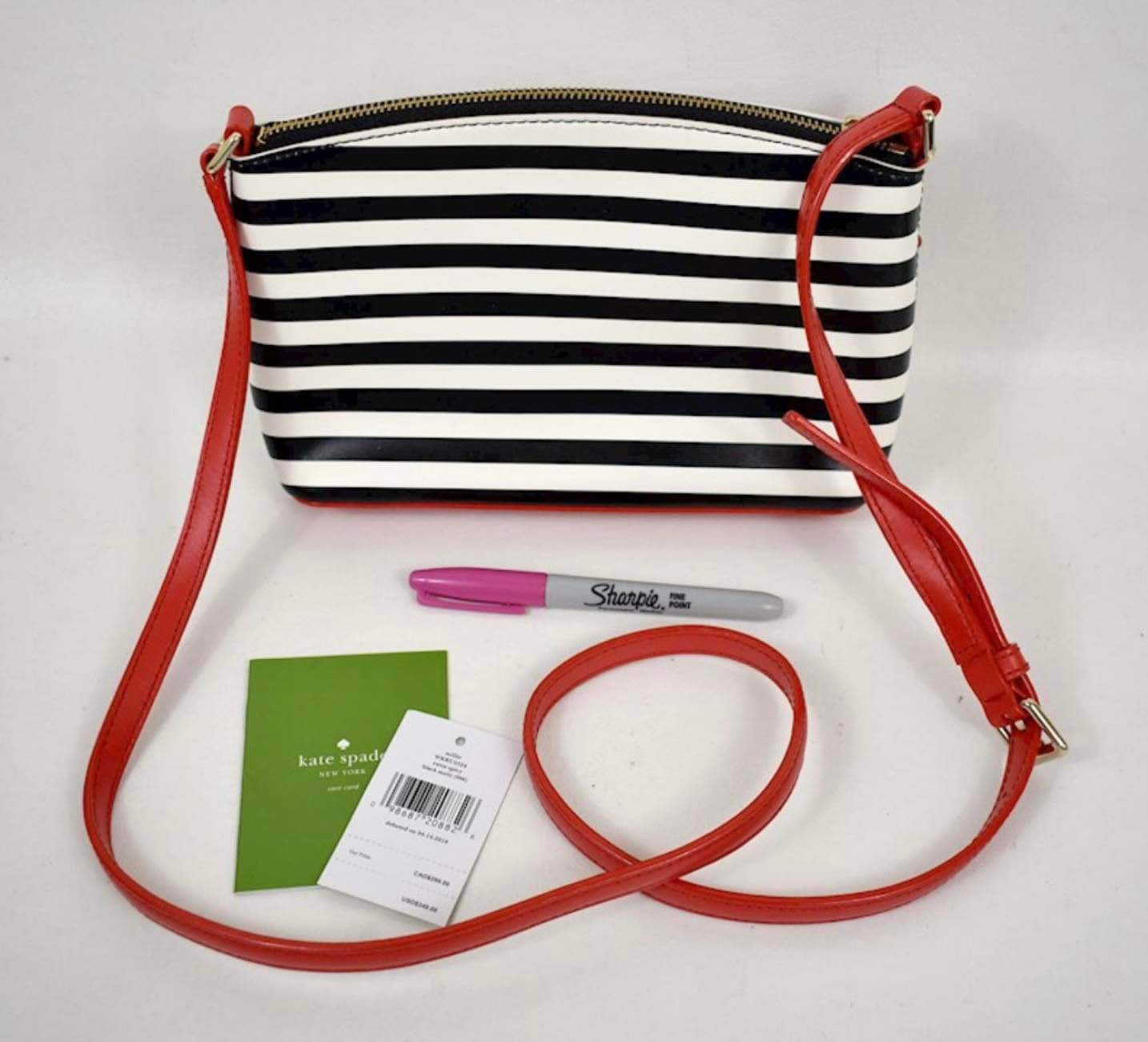 NWT $249 Authentic KATE SPADE Extra Spicy Millie Crossbody Black Red