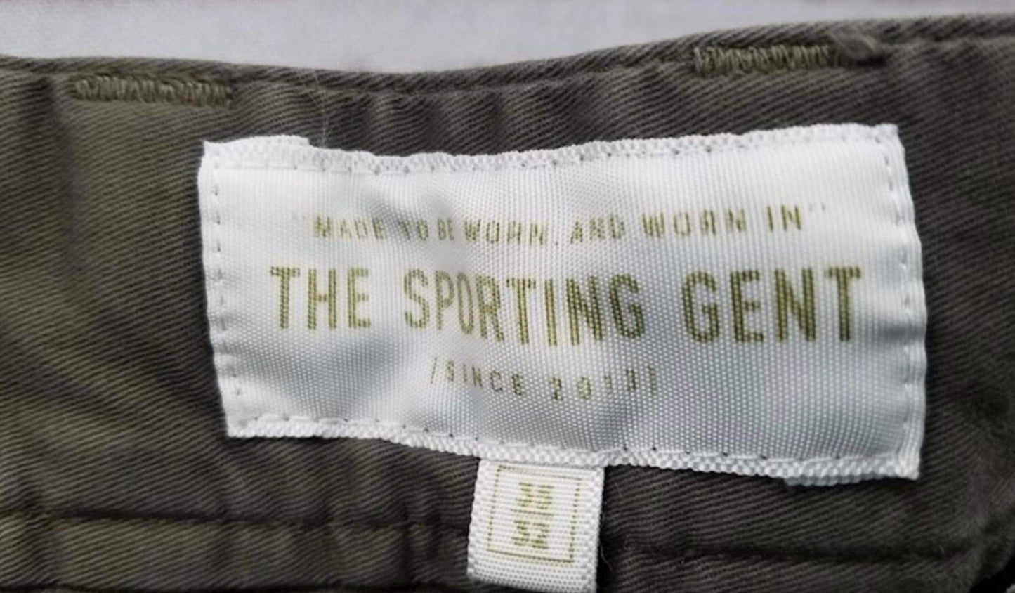 NWT $129 THE SPORTING GENT MEN'S PANTS SZ 35 X 32 Parkway Gray OLIVE 5 Pocket