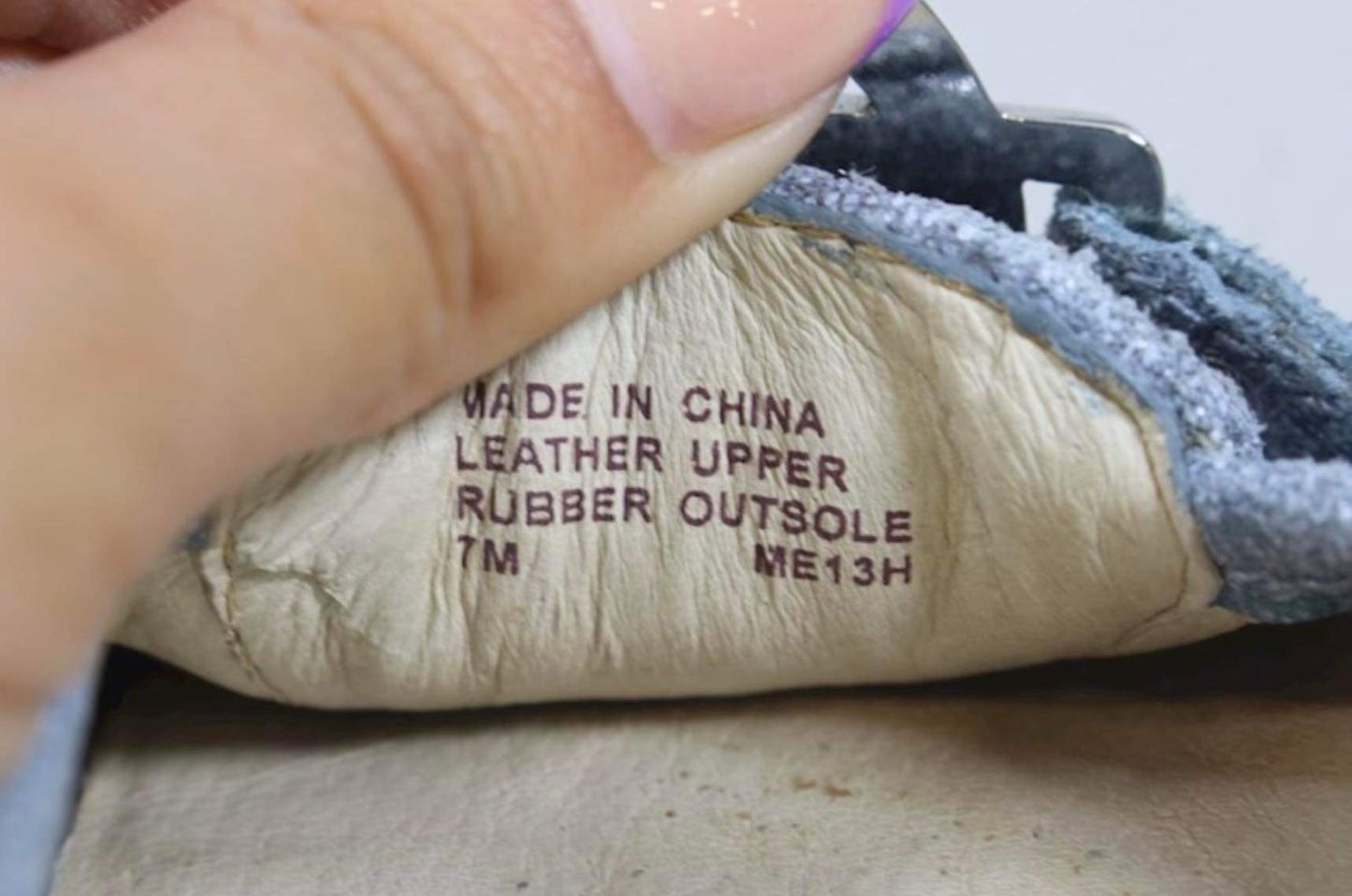 Michael Kors Fulton Moccasin Washed Denim Flat Silver Logo - size 7