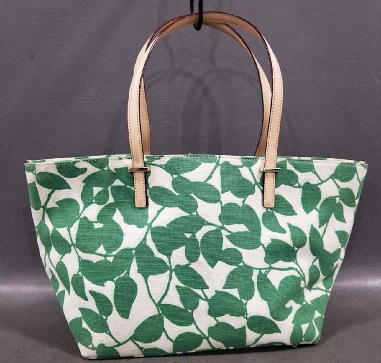 Kate Spade New York-Shoulder Bag-South Poplar Street Francis Green Leaves EUC