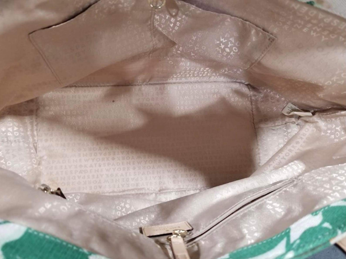 Kate Spade New York-Shoulder Bag-South Poplar Street Francis Green Leaves EUC