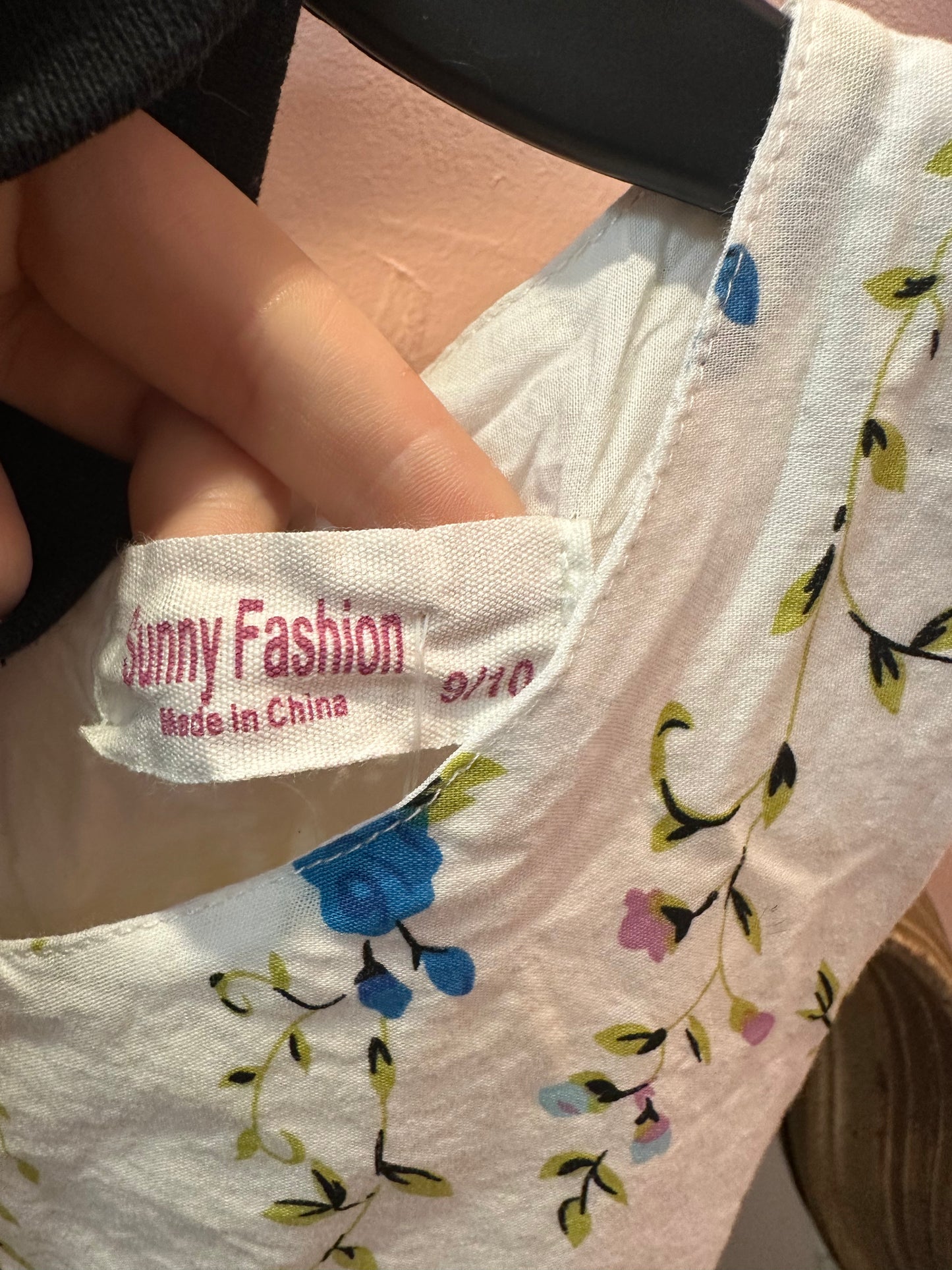 Sunny Fashion Girls Dress Blue Butterfly Floral Casual Party Size 9/10