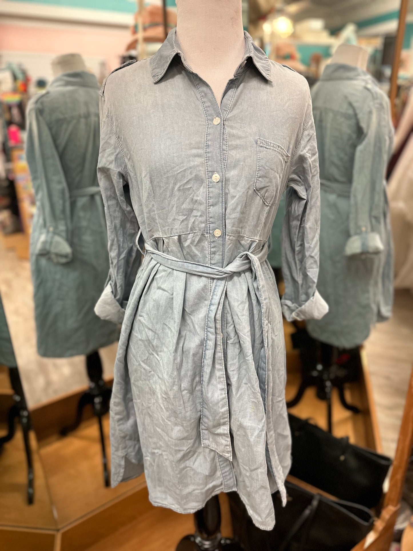 Seraphine Denim Maternity Dress in 2