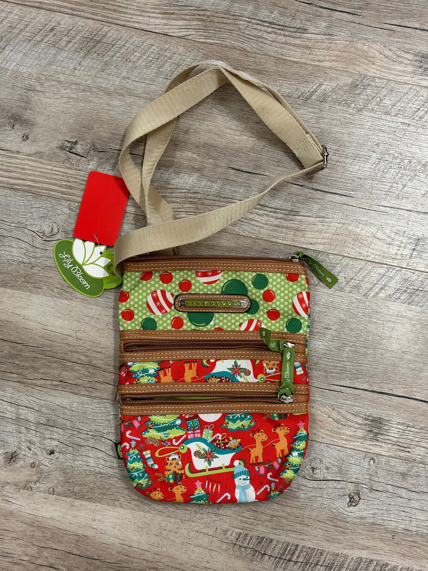 Lily Bloom Christmas Crossbody NWT