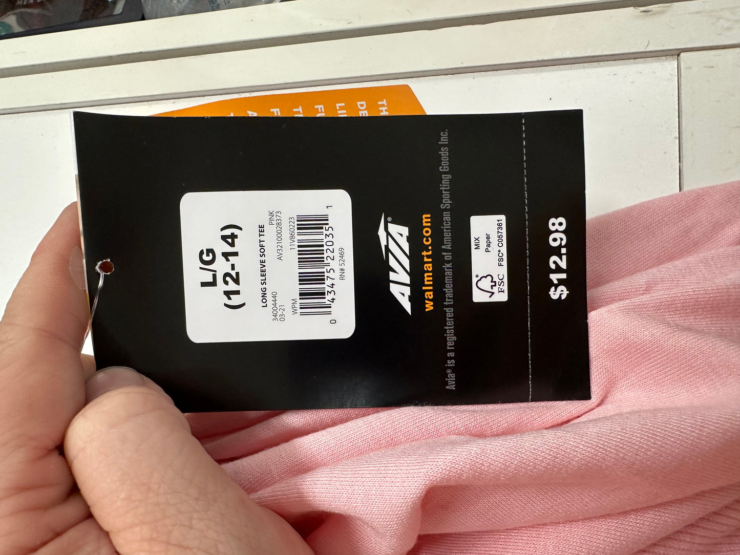 Avia Pink Long Sleeve in L