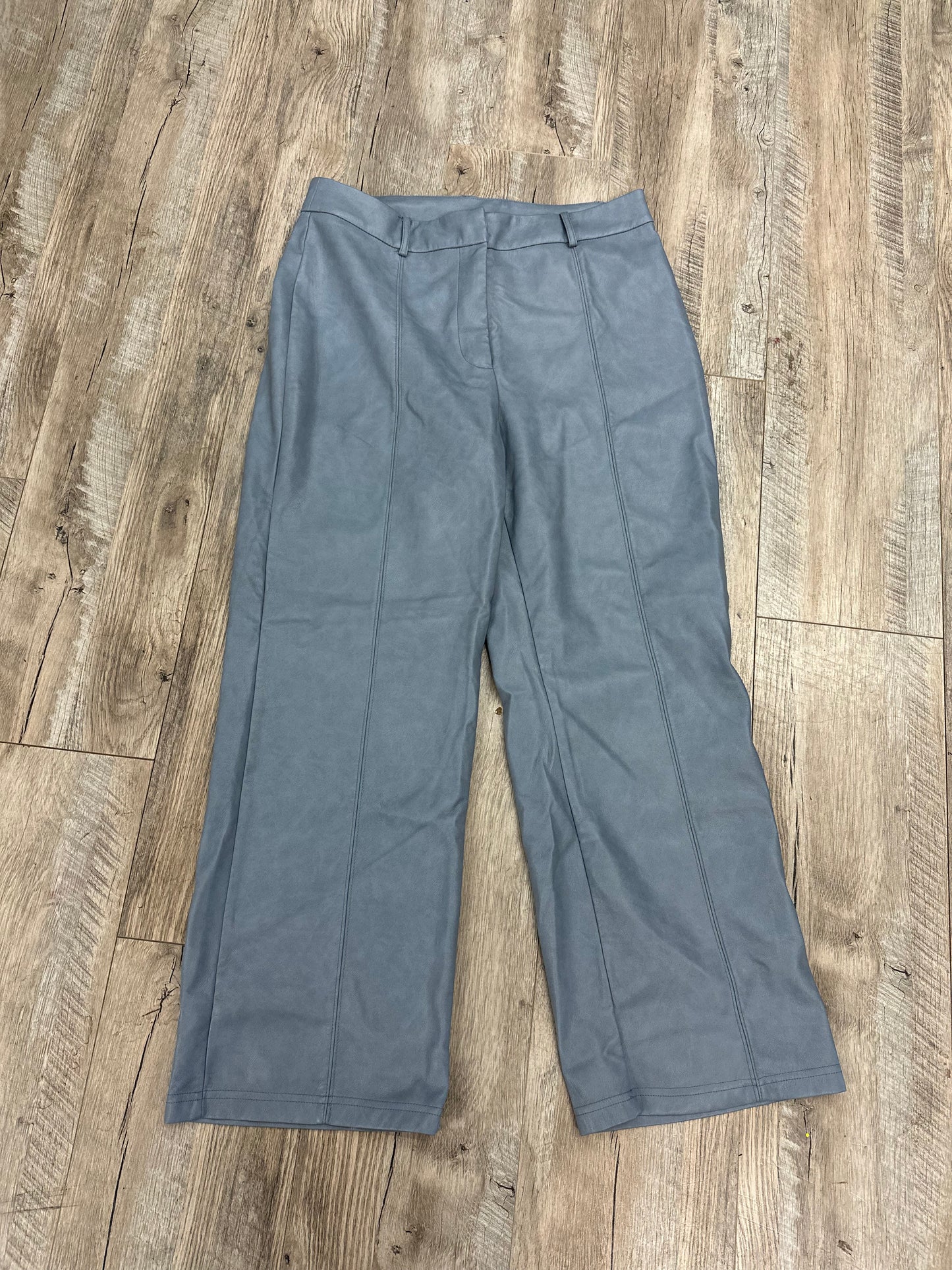 7 For All Mankind Blue Faux Leather Pants in L