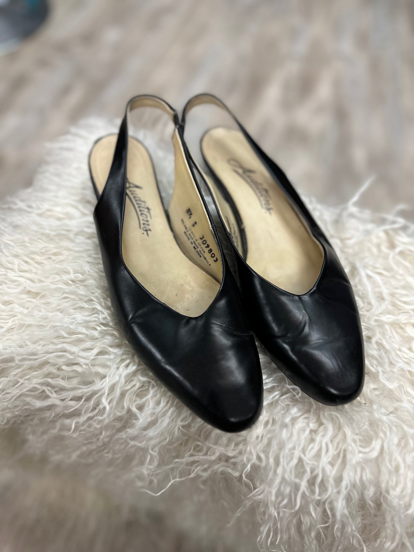 Auditions Black Slingback in 8.5