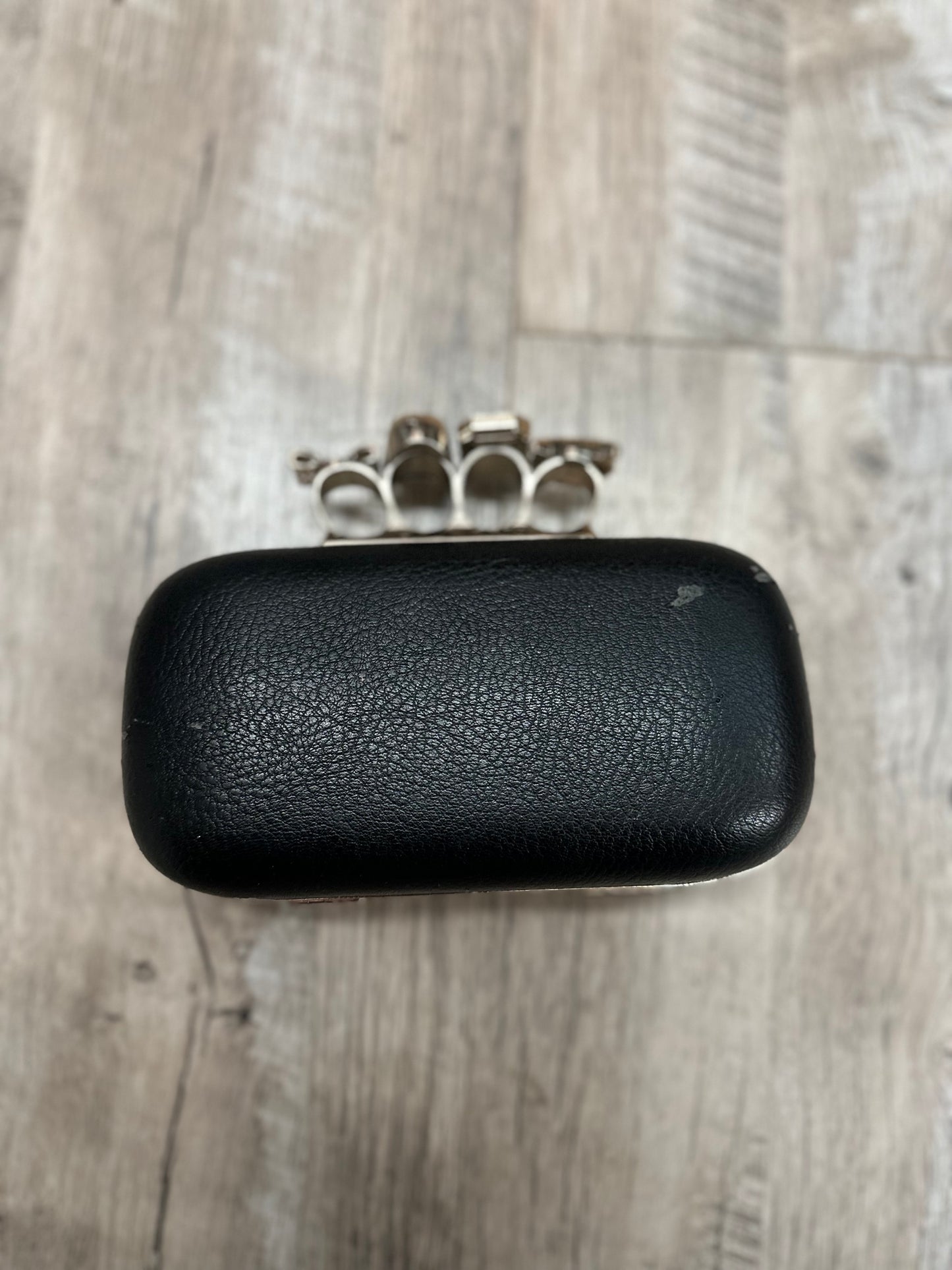 Natasha Couture Knuckle Studded Hard Shell Clutch