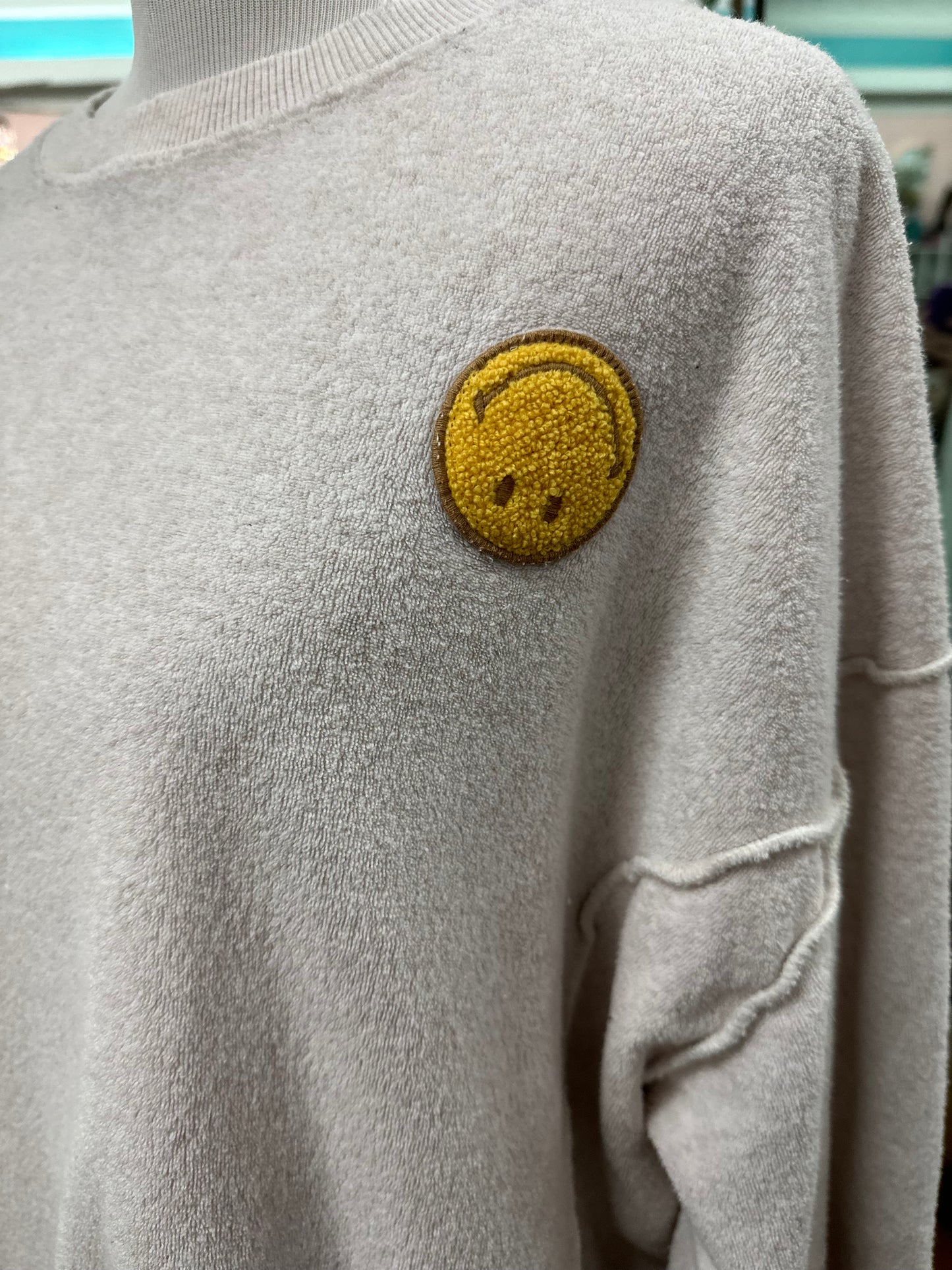 Aerie Terry Smiley Face Hoodie in S