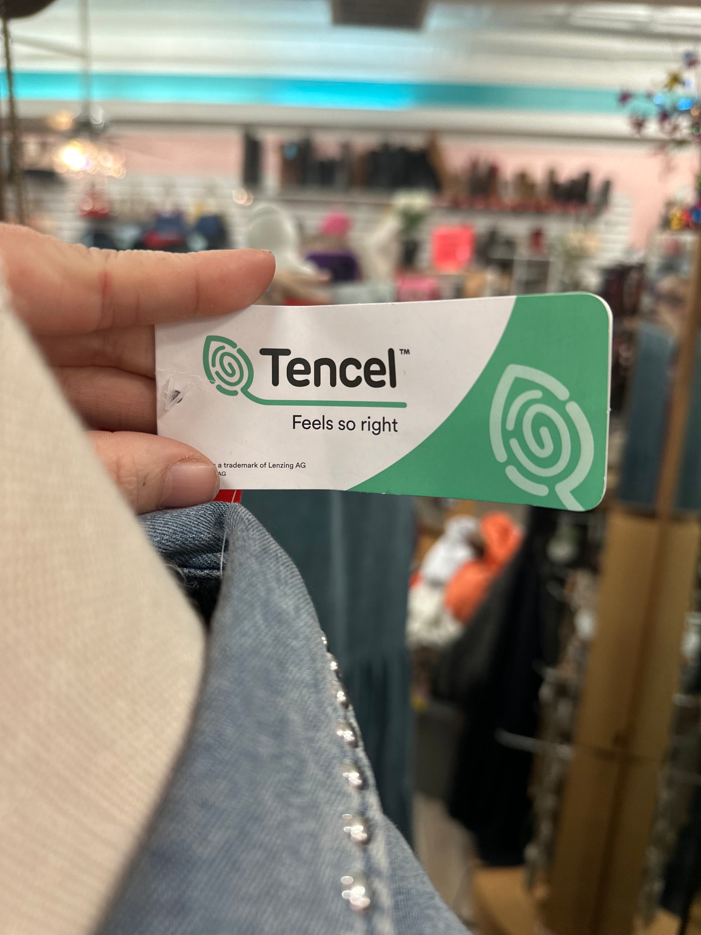 Velvet Heart Studded Denim Tencel Tank Dress in 1X