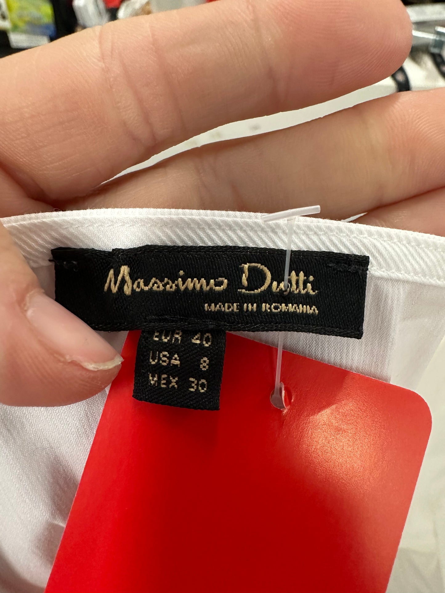 Mossimo Dutti White Hidden Button Button Down in 8