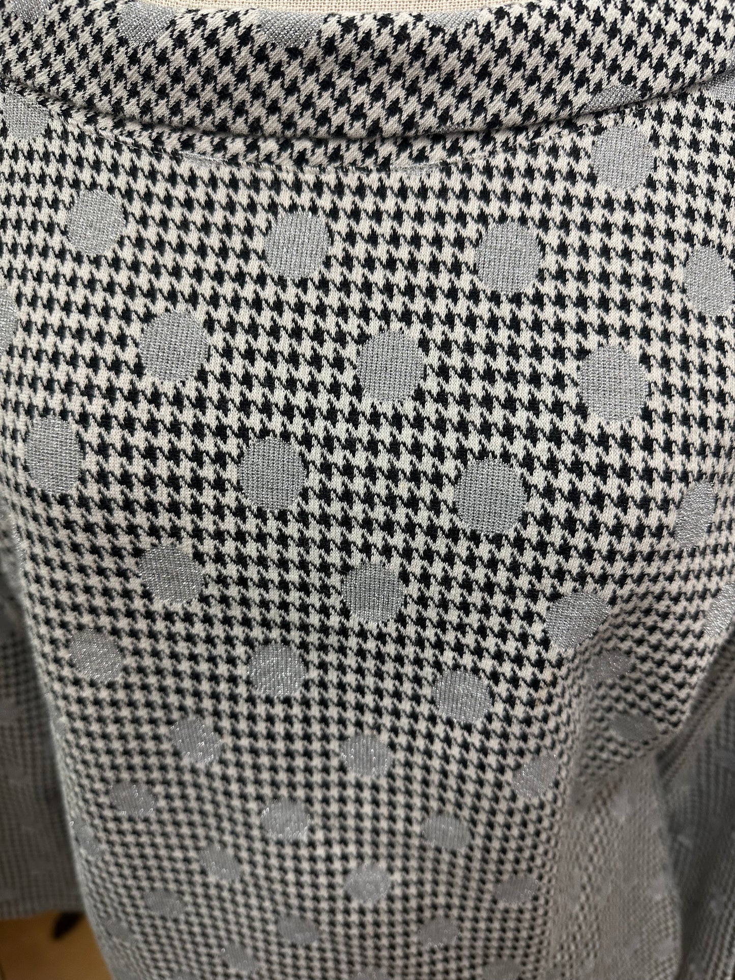 Talbots Houndstooth and Polkadot Sweater in M
