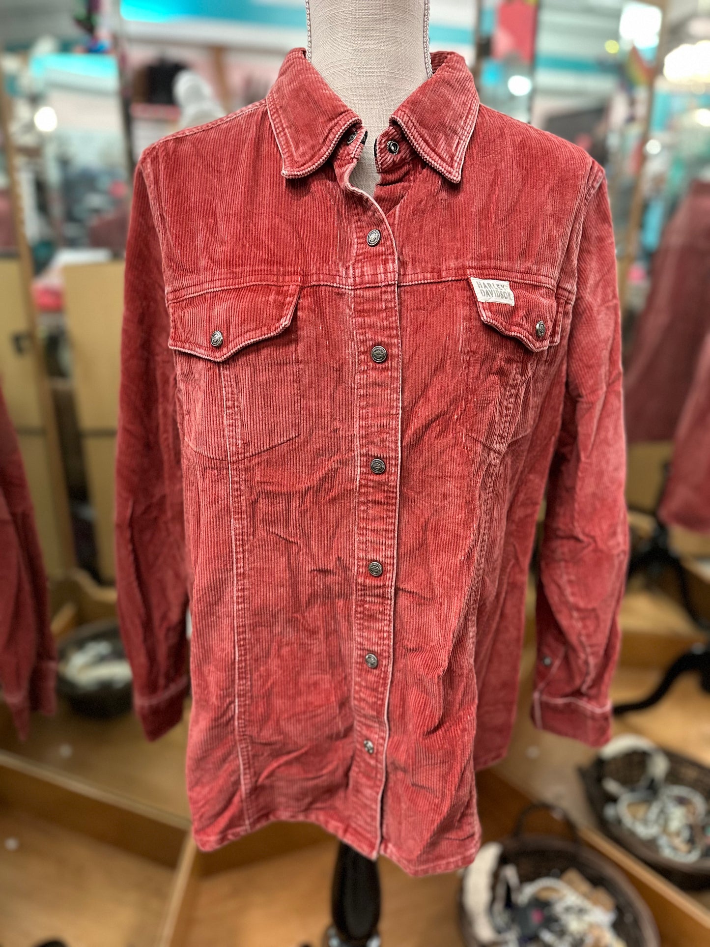 Harley Davidson Red Corduroy Jacket in 1W