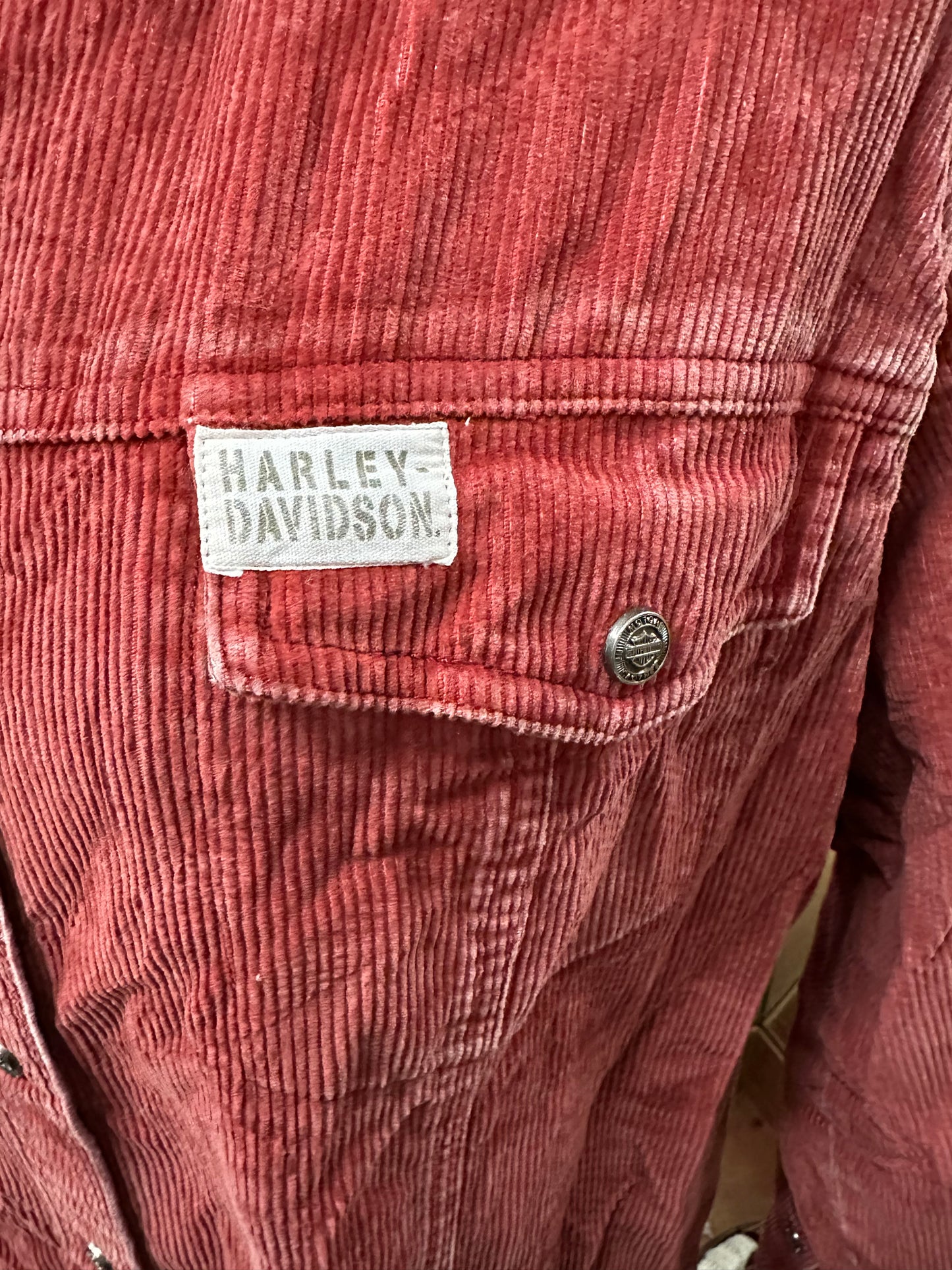 Harley Davidson Red Corduroy Jacket in 1W
