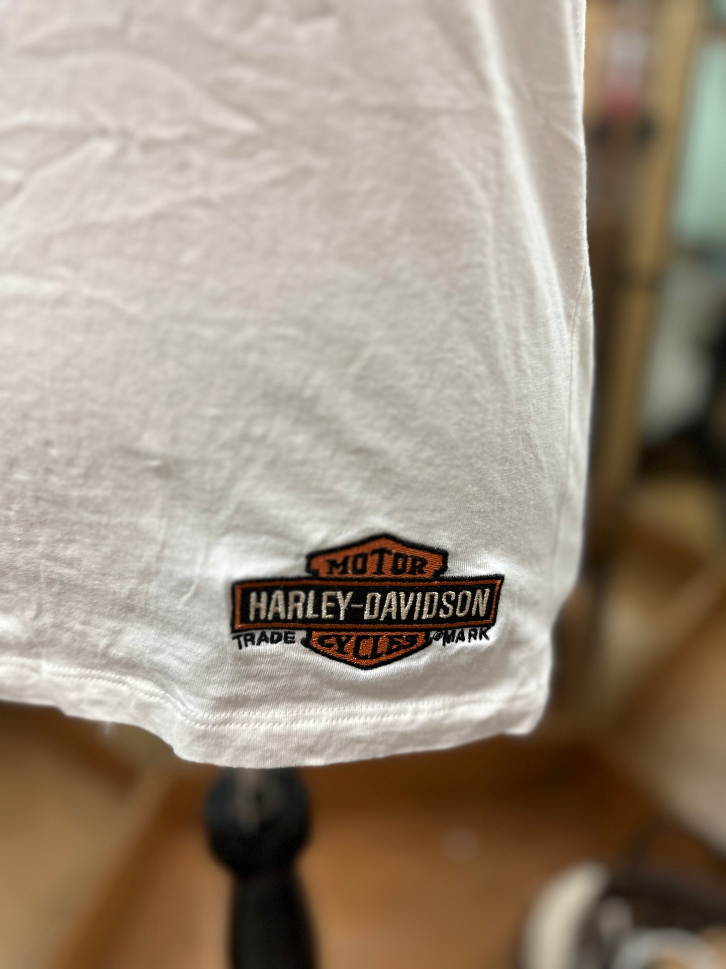 Harley Davidson Embroidered Skinny Strap Tank in L