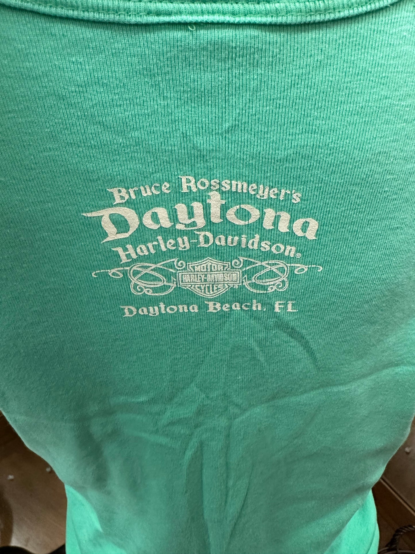 Harley Davidson Live to Ride Green Graphic Tee in L
