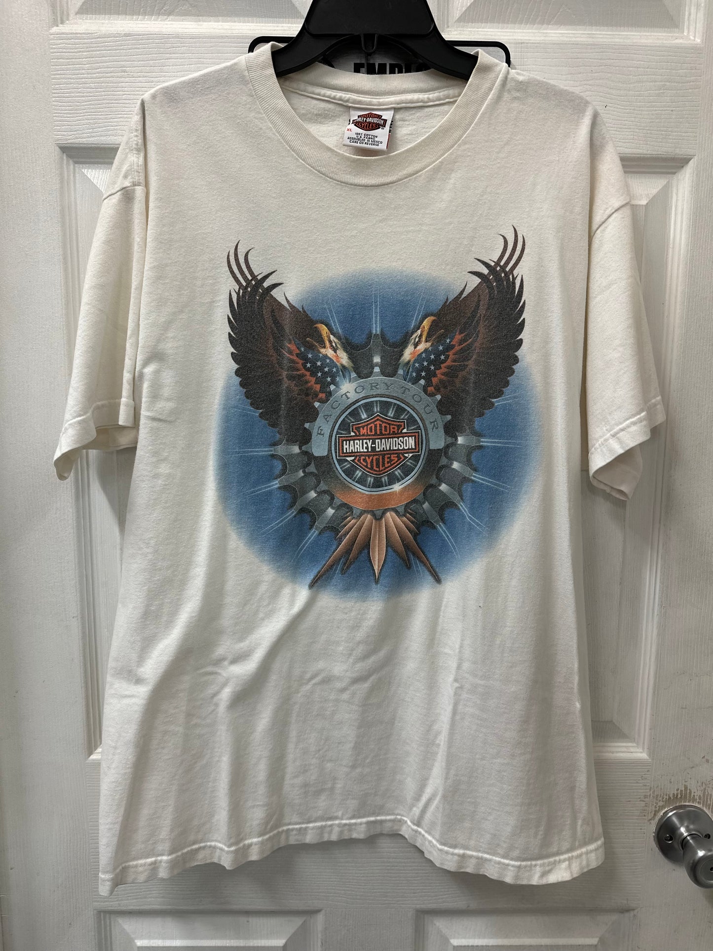 Harley Davidson White Factory Tour Graphic Short Sleeve in XL