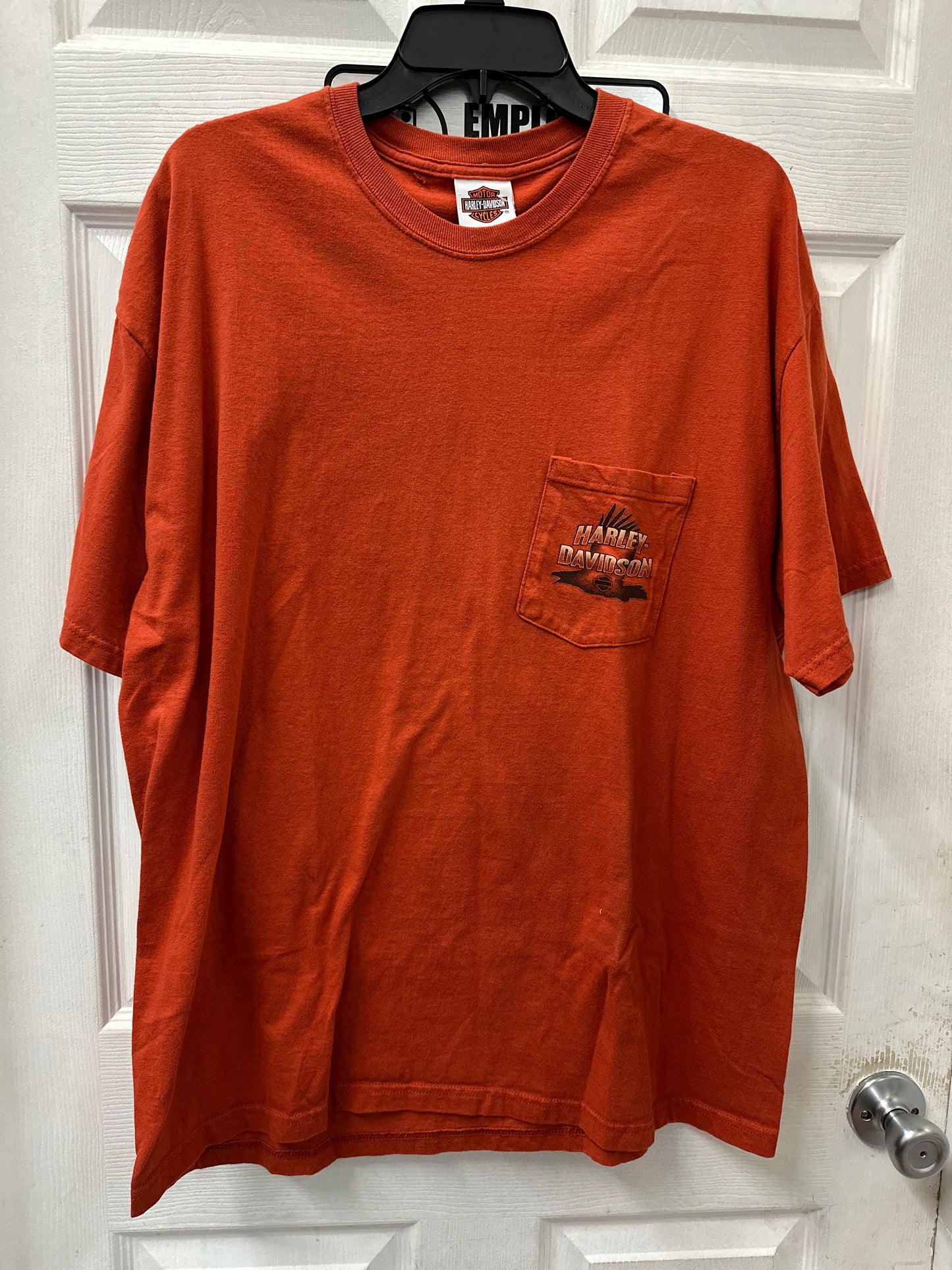 Harley Davidson Orange Historic Thunder Road Graphic Short Sleeve in XL