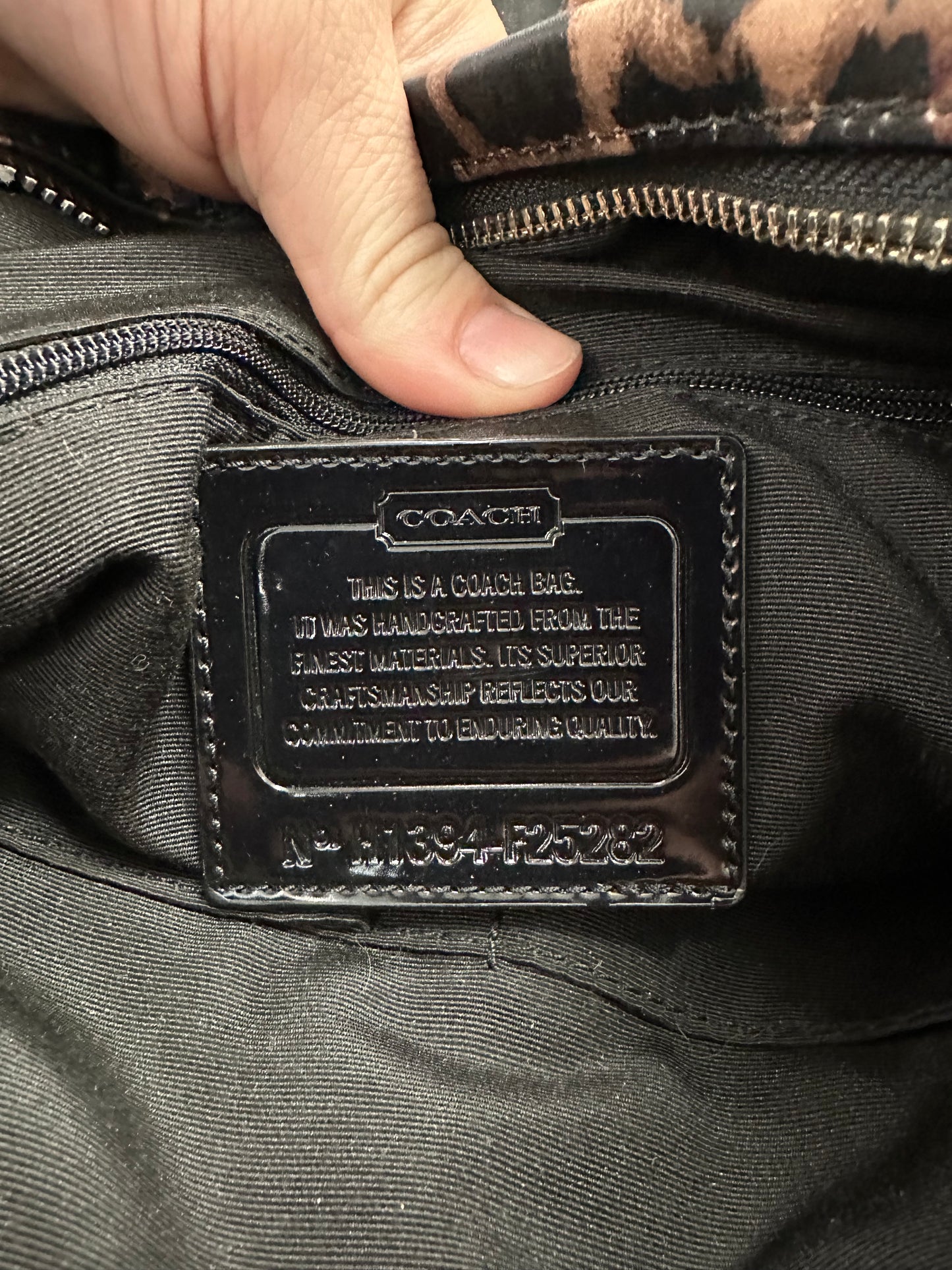 Coach Purple Ocelot Like New Tote