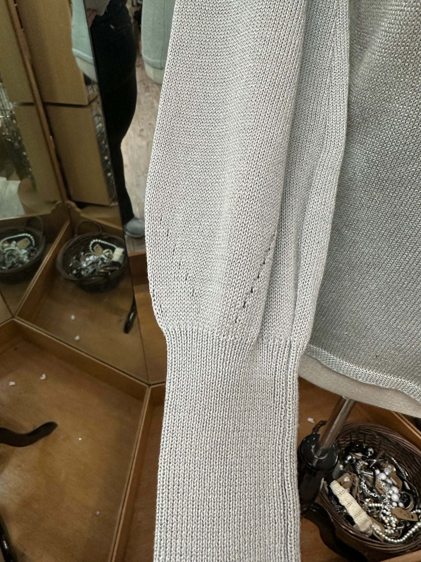 Massimo Dutti Grey Knit Sweater in M