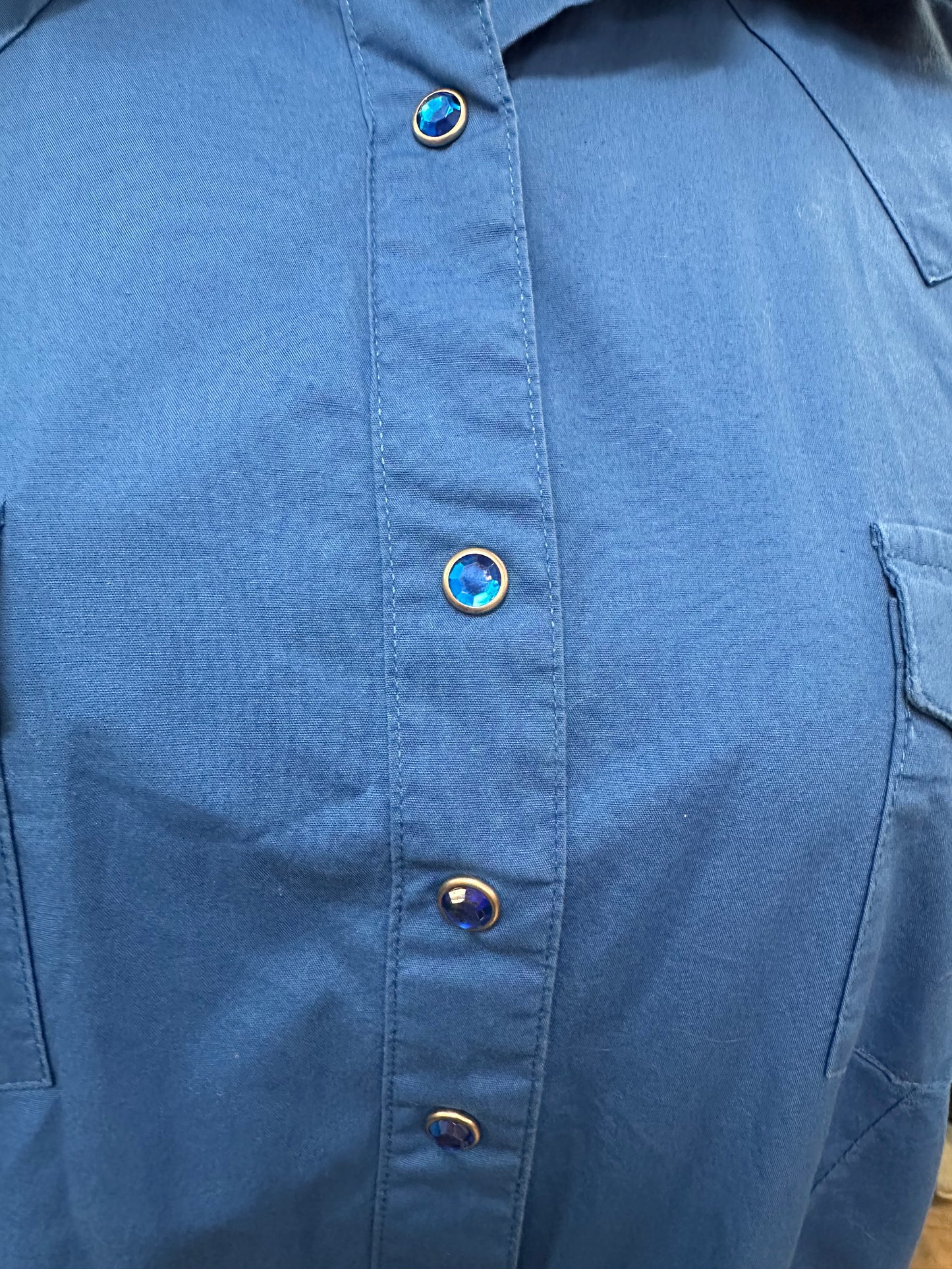 Wrangler Royal Blue Button Down in L