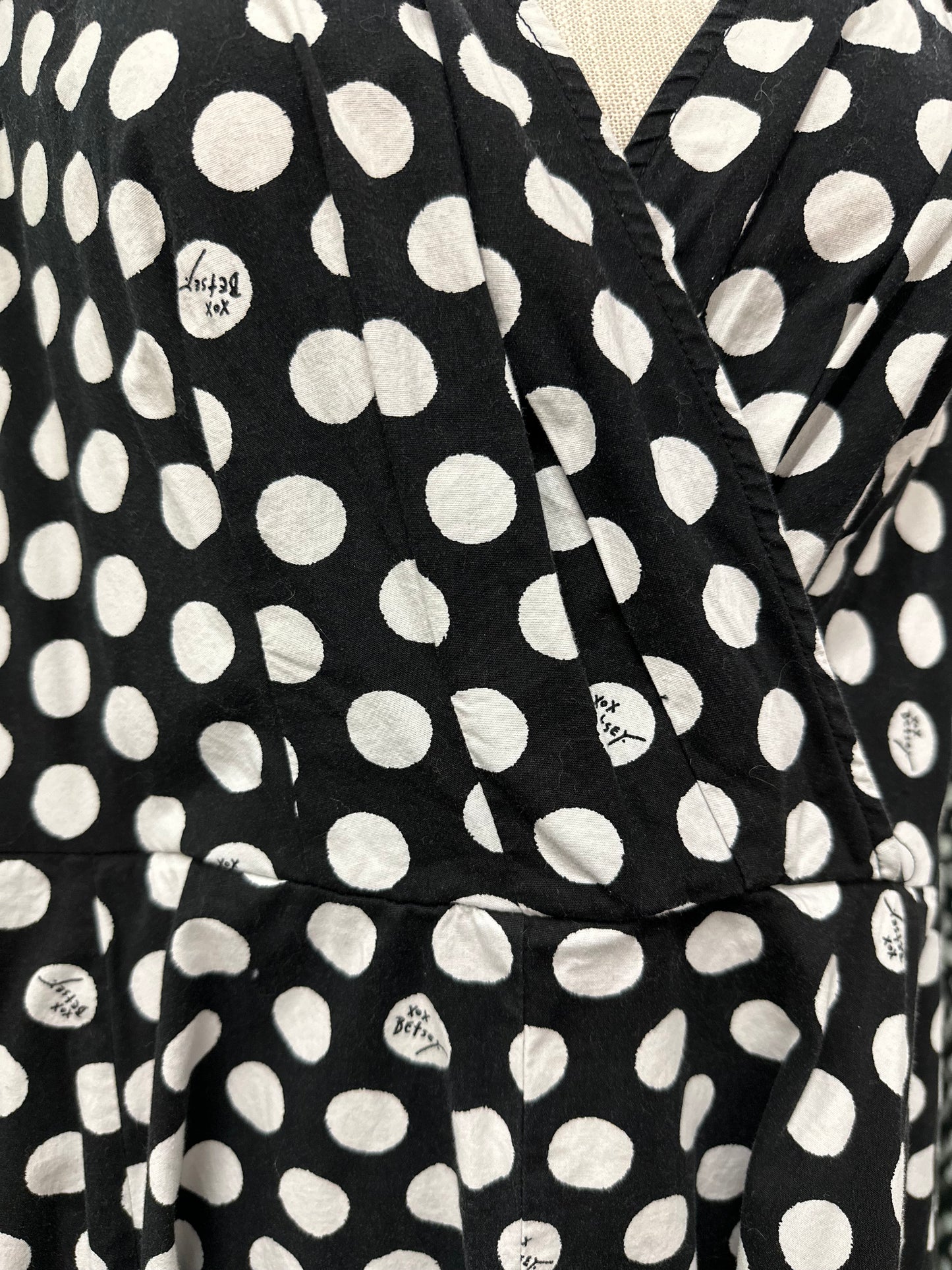 Torrid x Betsy Johnson Black Polkadot Tank Dress in 1