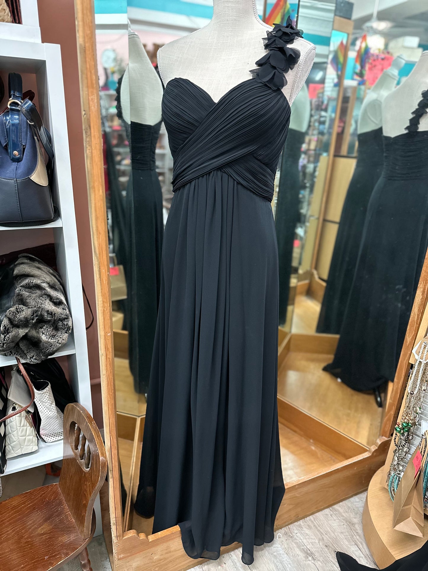 EverPretty Black One Shoulder Formal Gown in 8
