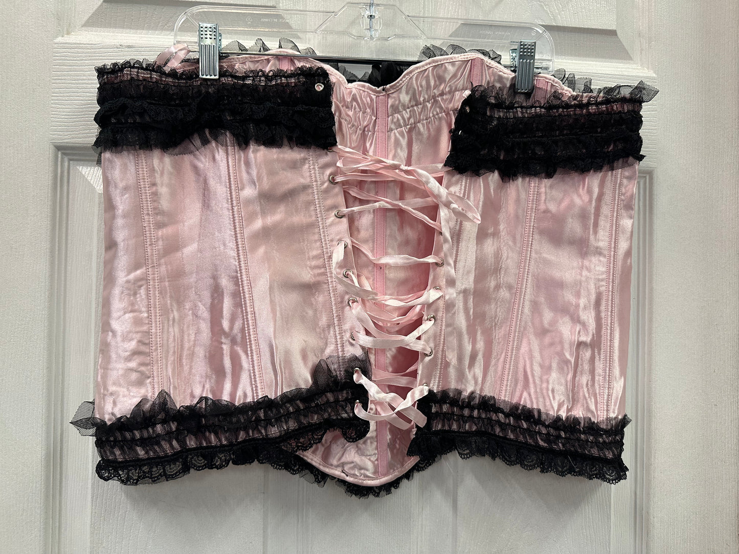 Black and Pink Corset in 3X