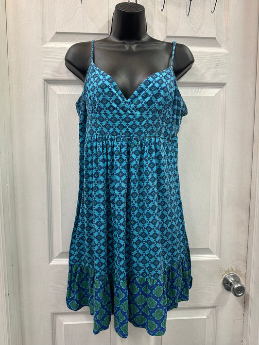 NoBo Skinny Strap Blue and Green Dress in XL