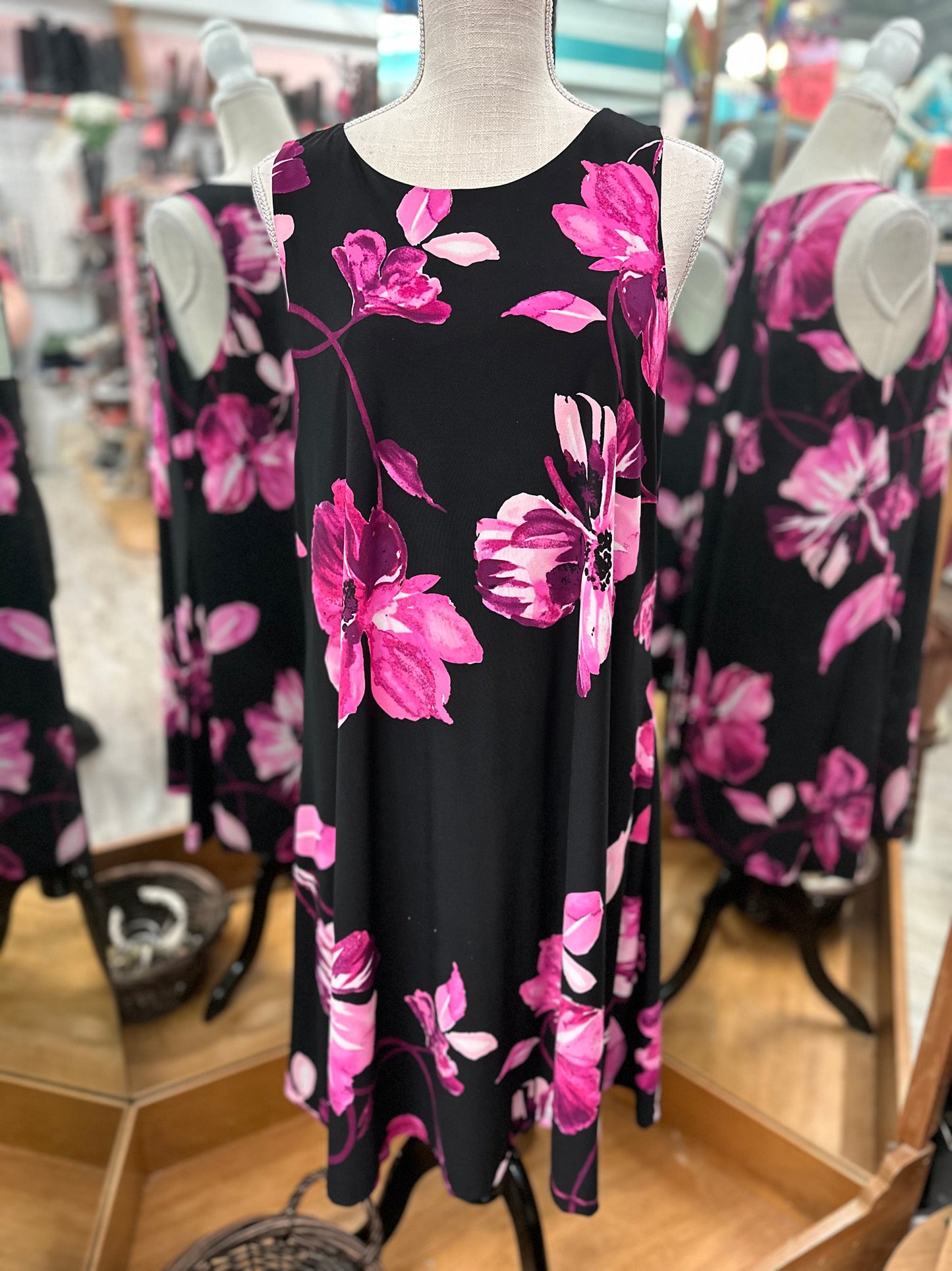 Anne Klein Purple and Black Tank Dress in 14