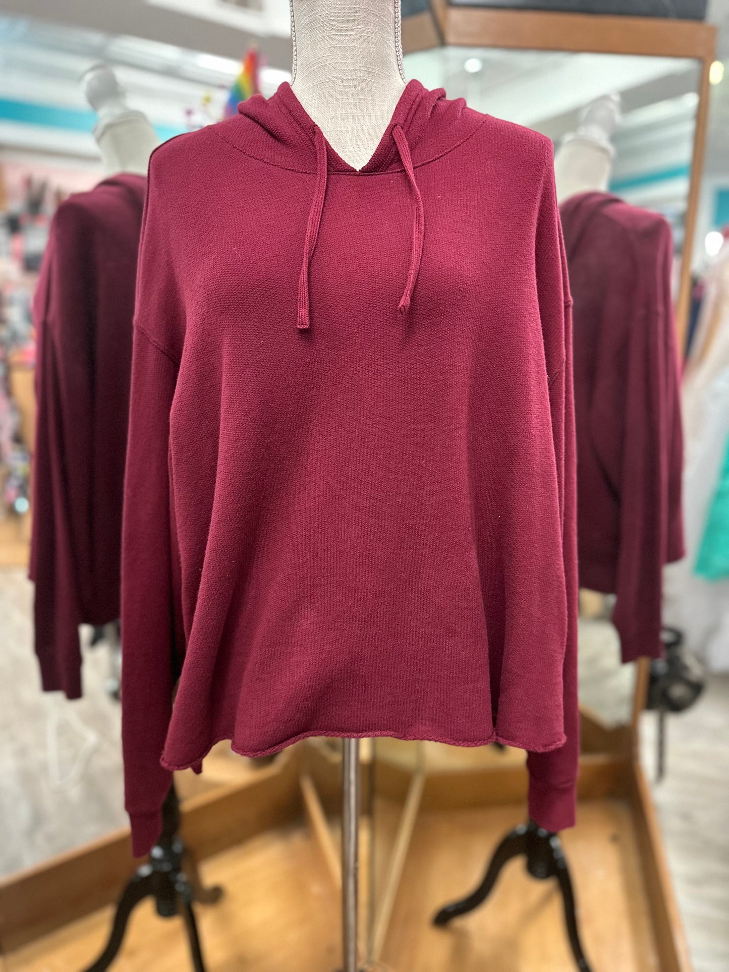 Nike Yoga Burgundy Hoodie in 1X