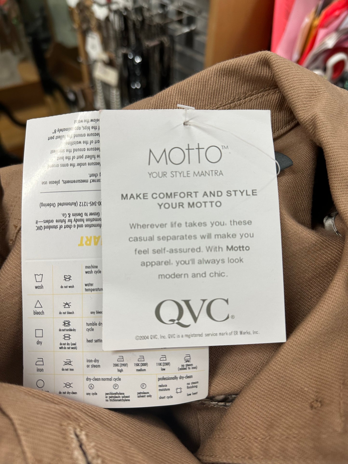 Motto Light Brown Denim Jacket in 1X